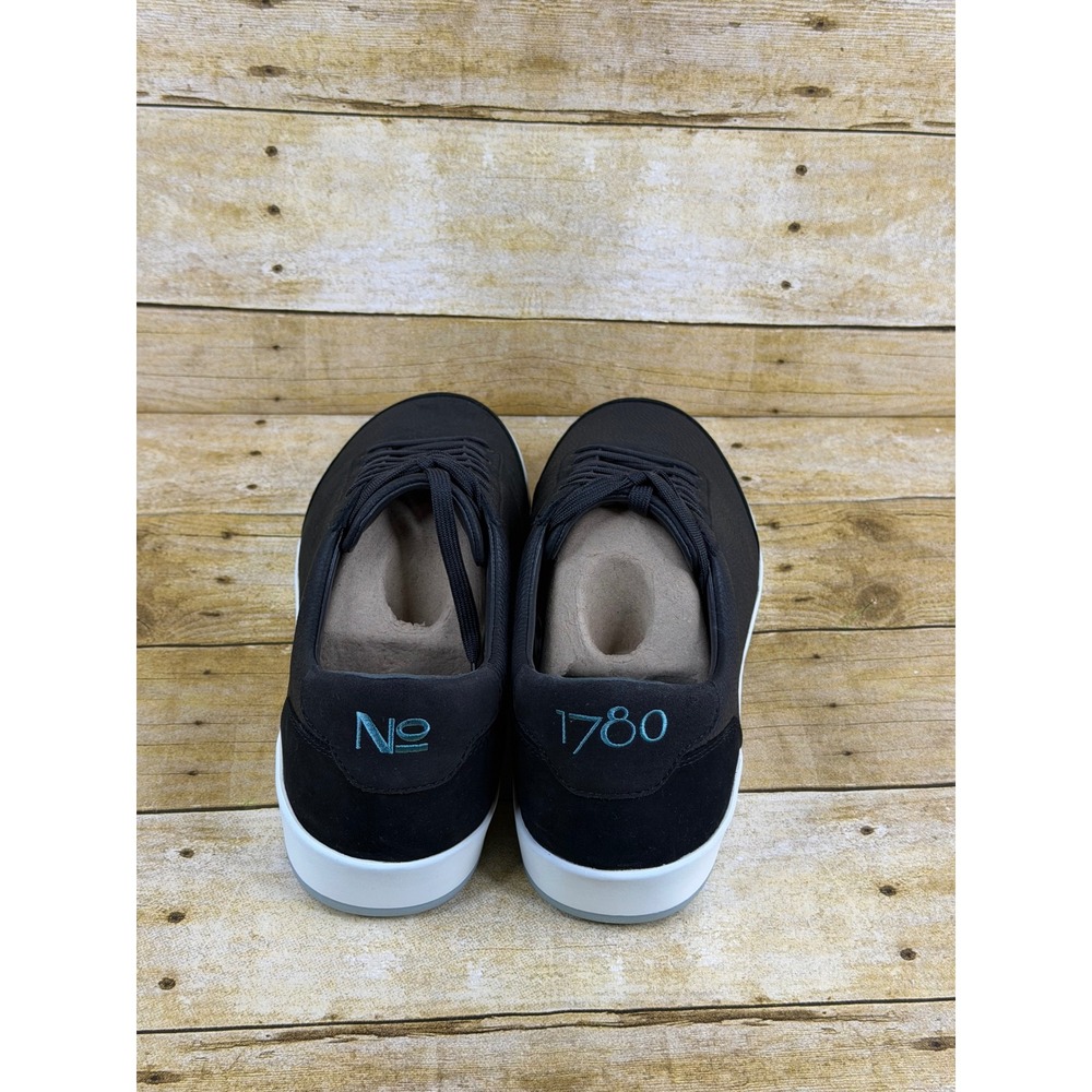 Novella No 1780 Mens Black Leather Suede Low Top Sneakers Size 12 NEW - Picture 4 of 10